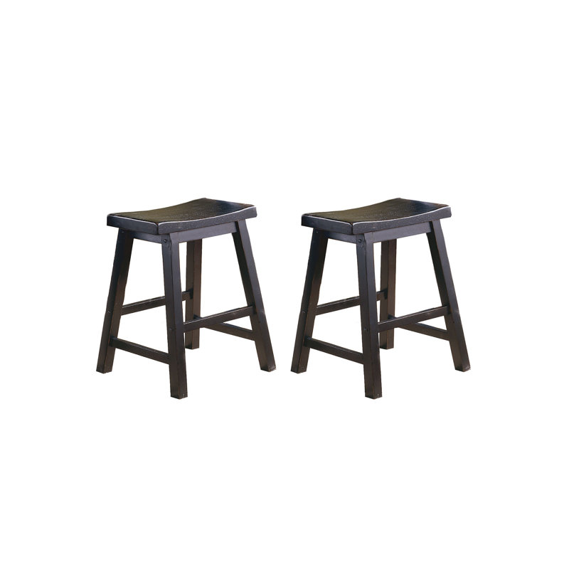 Red Barrel Studio Aishat Solid Wood 17.75 Short Stool Reviews Wayfair